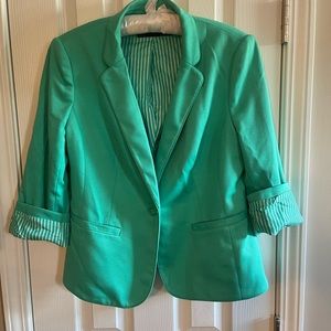 The Limited Turquoise Blazer - large, great condition, 3/4 sleeve length